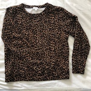 JCrew Leopard print sweatshirt, Size Small